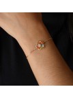 Pulseira flor zirconia
