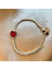 PULSEIRA ZIRCONIA STRAS CORAÇÃO