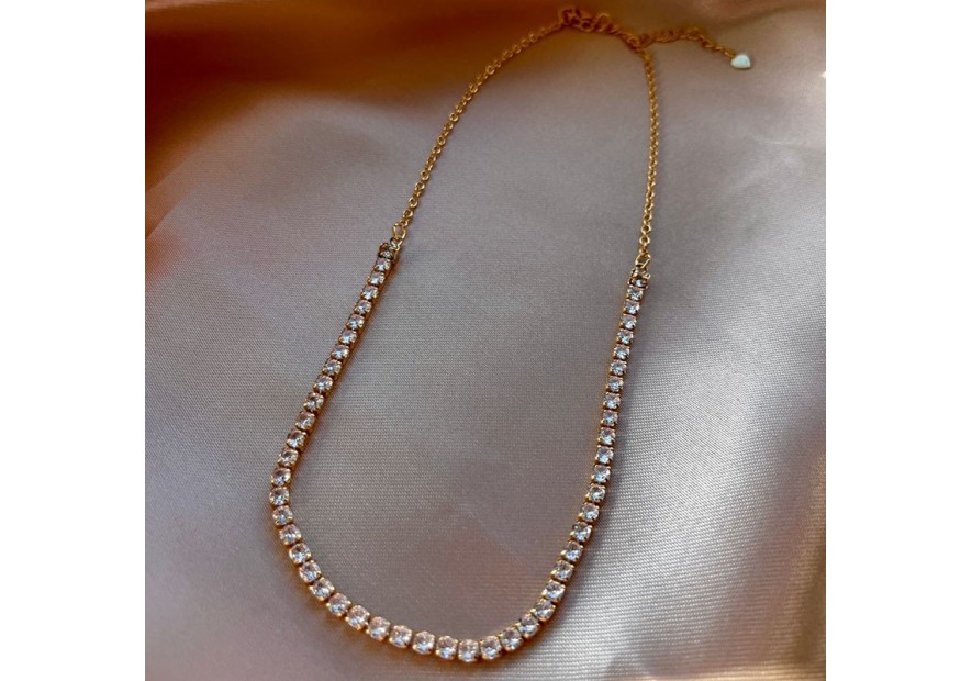 COLAR CHOKER ZIRCONIA CRISTAL