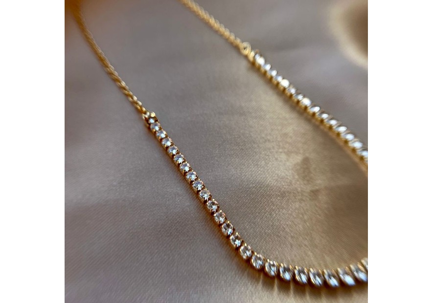 COLAR CHOKER ZIRCONIA CRISTAL
