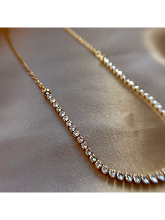 COLAR CHOKER ZIRCONIA CRISTAL