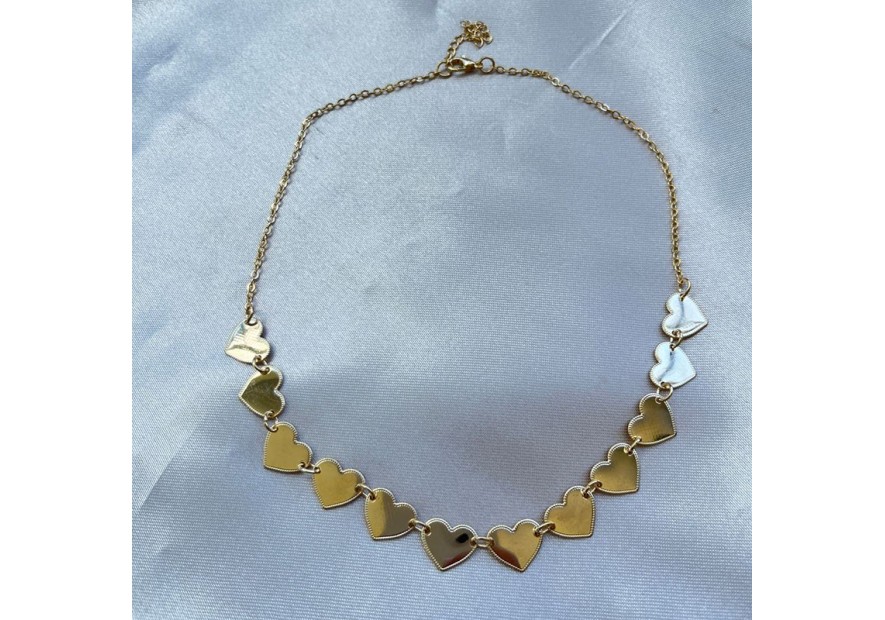 COLAR CHOKER CORAÇÃO MEDALHINHA