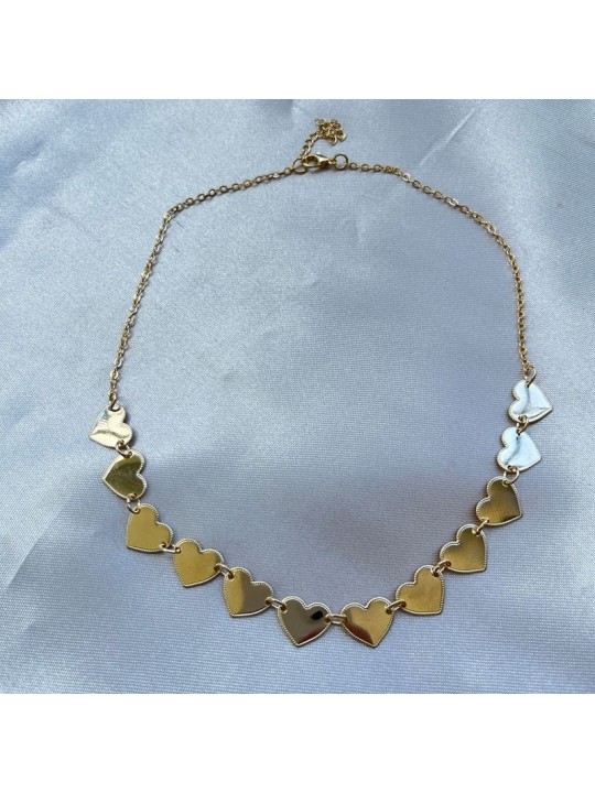 COLAR CHOKER CORAÇÃO MEDALHINHA