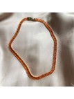 COLAR ZIRCONIA BAGUETE LARANJA